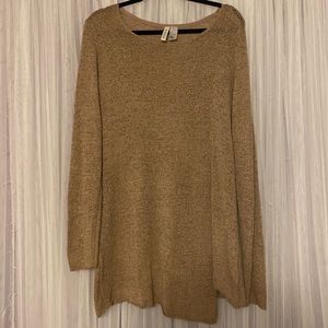 H&M Asymmetrical Grey/Pink Sweater - Size LG